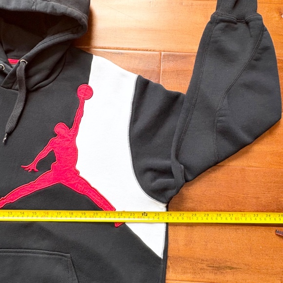 RARE Nike Air Jordan Jumpman Pullover Hoodie Fleece Sweater Mens XL Black - Picture 3 of 10